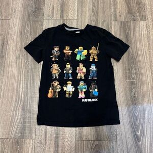 Old Navy Boys Black Roblox T Shirt Size M 8